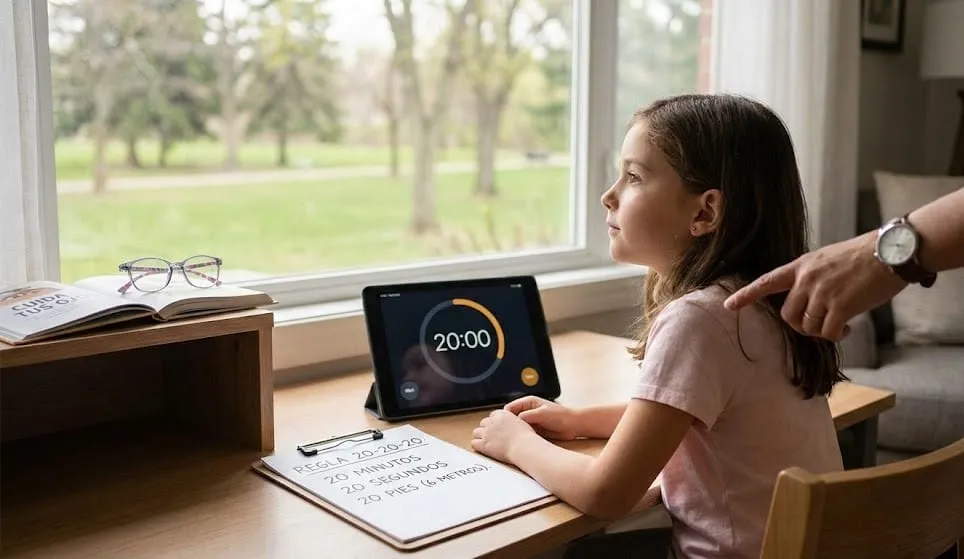 Cómo prevenir la miopía infantil: la regla 20-20-20 y otras medidas prácticas